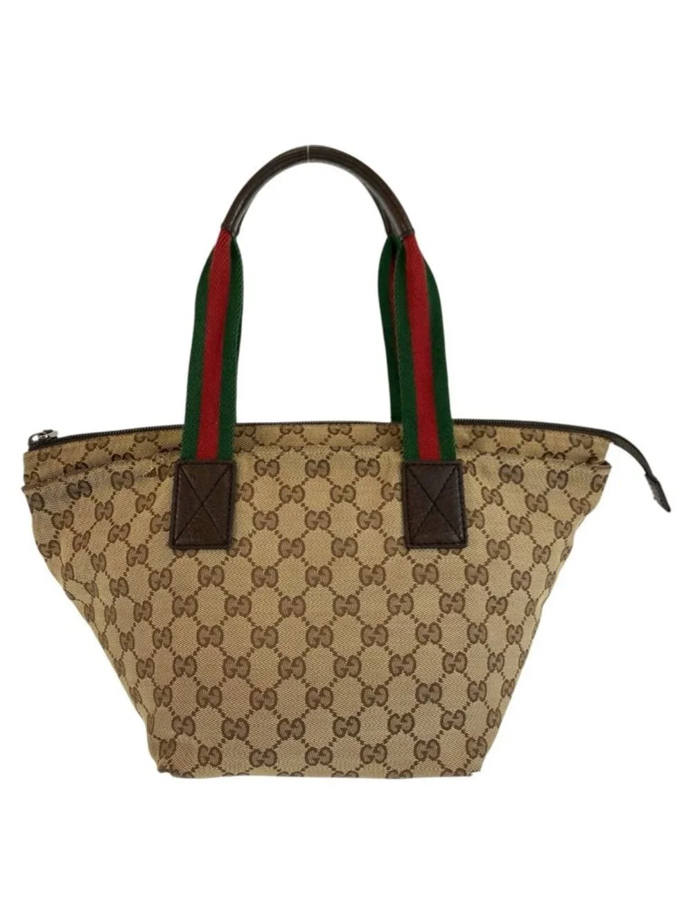 Gucci Sherry Line Beige Brown GG Canvas Tote